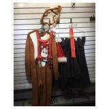 ONE REINDEER , 6 ELF TOY MAKING APRONS AND MORE