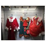 SANTA, MRS CLAUS AND ELF COSTUMES