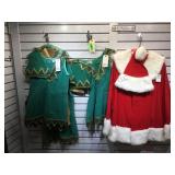 VELVET SANTA SUIT AND JINGLE BELL ELVES