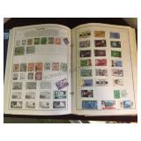 Book of foreign stamps, partially filled