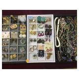 3 trays of costume jewelry including necklaces,