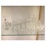 Large glassware set with laurel wreath and bow