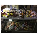 Table top and bottom assorted Disney dolls and