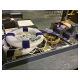 3rd shelf incl. nautical items, cards and more