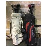 Pair of golf bags with top flite pro response
