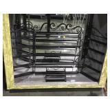 Black metal 4 section wall mount spice rack local