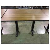 Double metal based wooden multi-purpose table