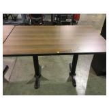 Double metal based wooden multi-purpose table