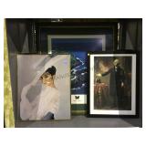 Lot of 3 framed prints, George Washington, Audrey
