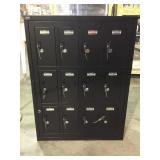 New Global 12 compartment locker set with all