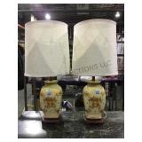 Pair of ceramic based table lamps local pickup