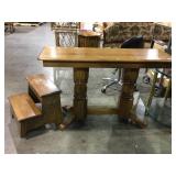Oak side table and wooden 2 step local pickup