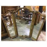 Vintage folding wall hanging vanity mirror local