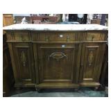 Antique marble topped buffet in excellent