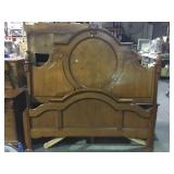 King size wooden bed frame complete local pickup