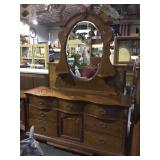 9 drawer wooden dresser with mirror local pickup