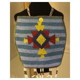 VINTAGE HAND BEADED NATIVE AMERICAN BAG