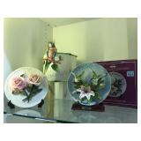 L.E. HUMMING BIRD PLATE, CAPODIMONTE PLATE & MORE