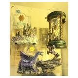 WESTLAND DRAGON & WIZARD WATER GLOBE MUSIC BOXES