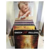BOX OF VINYL ALBUMS, QUEEN, VAN HALEN & MORE