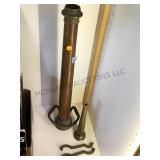 COPPER & BRASS FIREMANS HOSE NOZZLE W/ POWHATEN