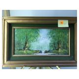 OIL/CANVAS (VERDENT LANDSCAPE W/ RIVER)