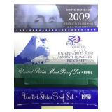 1970,1994,2007 & 2009 U.S. MINT & MINT PROOF SETS