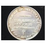 1981 U.S. ASSAY OFFICE 1 OZ. .999  SILVER TOKEN