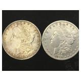 1881-O & 1879-S  MORGAN SILVER DOLLARS, 2 X $