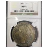 1885-O  NGC MS64  MORGAN SILVER DOLLAR