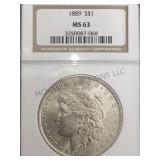 1889 NGC MS63 MORGAN SILVER DOLLAR