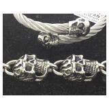 PAIR OF STAINLESS STEEL KALIFANO BRACELETS