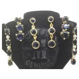 3 PAIRS OF STERLING EARRINGS W/SMOKEY GEMSTONES