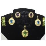 3 PAIRS OF STERLING EARRINGS & A PENDANT