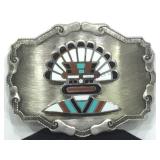 NATIVE AMERICAN SUN GOD BELT BUCKLE