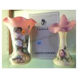 FENTON , "TRILLIUM VASE" & A "TRANQUILITY VASE"