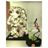 2 PIECE HOUSE OF FABERGE "FLIGHT OF FANCY" BIRDS