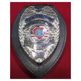 PARAMEDIC  AMBULANCEC BADGE ON LEATHER