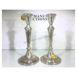 STERLING WEIGHTED CANDLE HOLDERS