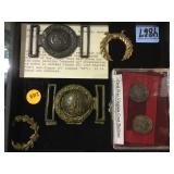 LOT PEWTER CONFEDERATE SWORD BELT PLATE, 1862,1863