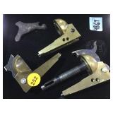 3 REPRO BLACK POWDER PISTOL BRASS FRAMES