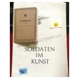 PAIR OF NAZI ITEMS, SOLDIER ART PRINT COLL & SS