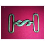 BRASS CIVIL WAR ERA BELT BUCKLE W/ BIRD HEAD HOOKS