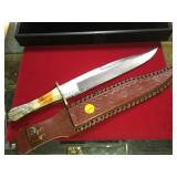 LARGE BOWIE KNIFE W/ SHEATH (NEWER)