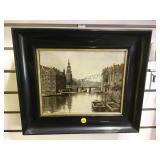 PAINTING ON CERAMIC TILE BY ROZENBURG DEN HAAG