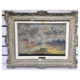 OIL/BOARD, BY BOGGIO , C 1900, PENCIL SIGNED ON BK