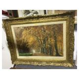FRAMED OIL/CANVAS, ARTIST SIGNED, "AUTUMN  GROVE"