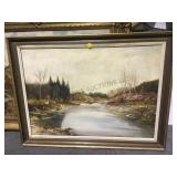 OIL/CANVAS, SCRATCH SIGNED , LAND SCAPE