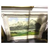 OIL/CANVAS, UNKNOWN ARTIST, "MOUNTAIN SCENE"