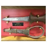 EGYPTIAN BEDOUIN KNIFE W/ COBRA SKIN SHEATH